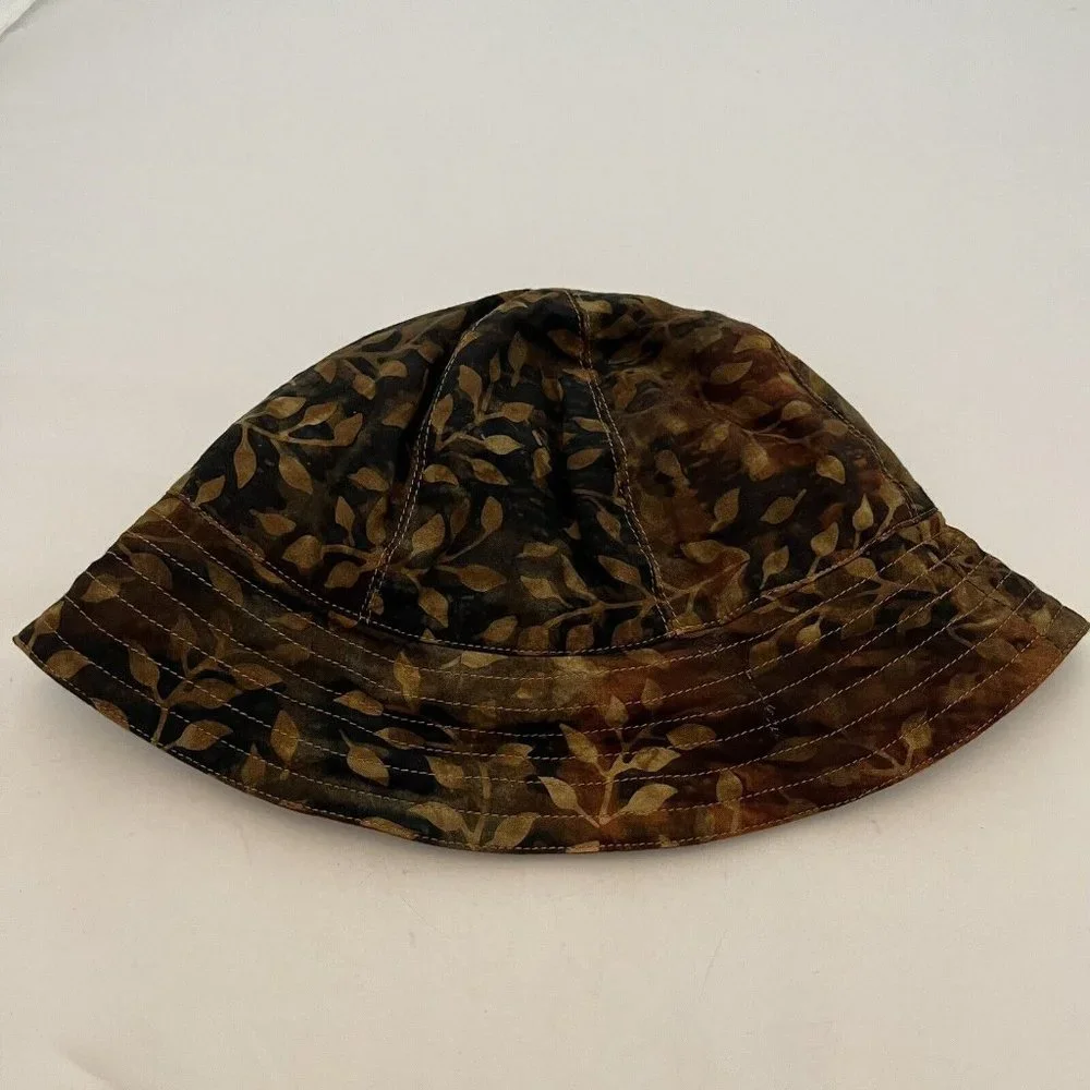 Lost River Clothing Company Reversible Fall Leaf Print Bucket Hat Y2K Inspired - Picture 2 of 14